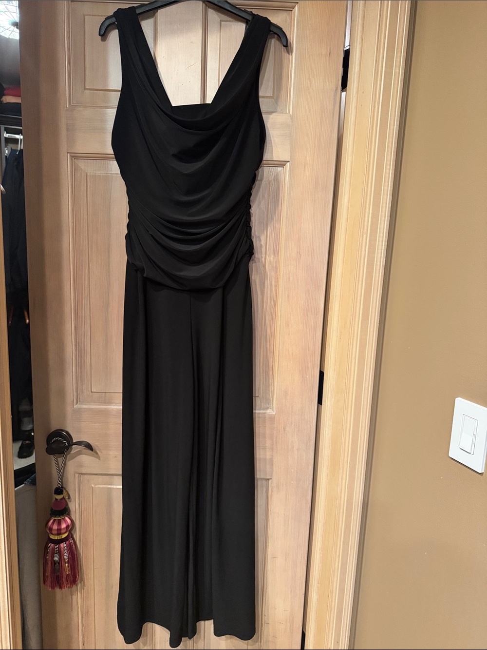 Classic Black Draped Jumpsuit